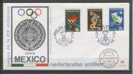 ANTILLEN 1968 FDC E049 OLYMPISCHE SPELEN