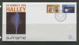 REP. SURINAME ZBL FDC E102 HALLEY KOMEET