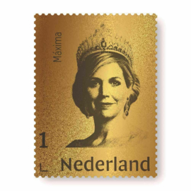 NEDERLAND GOUDEN ZEGEL MAXIMA  LIMITED EDITION