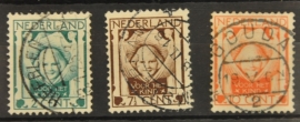 NEDERLAND 1924 NVPH 141-43 GESTEMPELD ++ J 13