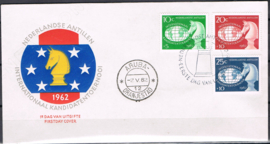 ANTILLEN 1962 FDC E 22A SCHAKEN OPEN