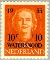 NEDERLAND 1953 NVPH SERIE 601 WATERSNOOD