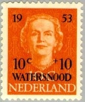 NEDERLAND 1953 NVPH SERIE 601 WATERSNOOD