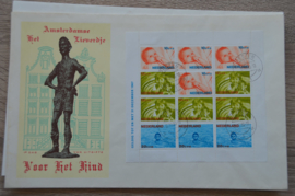 1966 NEDERLAND NVPH FDC KINDERZEGELS BLOK 875 PETTEN