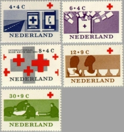 NEDERLAND 1963 NVPH SERIE 795 RODE KRUIS