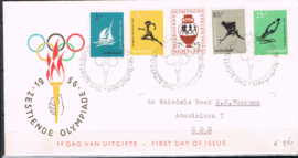 NEDERLAND 1956 FDC E26 OPEN KLEP