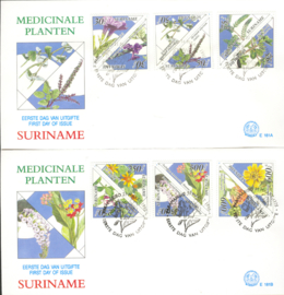 REP. SURINAME ZBL FDC E181 AB MEDICINALE PLANTEN