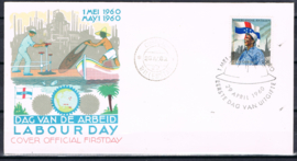 ANTILLEN 1960 FDC E 15A GEDEELTELIJK GESLOTEN