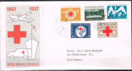 NEDERLAND 1957 FDC E31 GESLOTEN KLEP