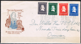 NEDERLAND 1951 FDC E7 GESLOTEN KLEP