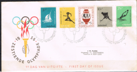 NEDERLAND 1956 FDC E26 GESLOTEN KLEP