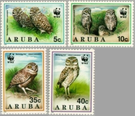 ARUBA 1994 NVPH SERIE 134 UILEN OWLS VOGELS BIRDS