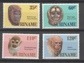 REP. SURINAME 1987 ZBL SERIE 524 APEN MONKEYS