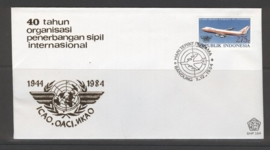 INDONESIË 1984 FDC 164 VLIEGTUIG