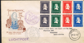 NEDERLAND 1951 FDC E7 OPEN KLEP DUBBEL BEPLAKT ++ LEES