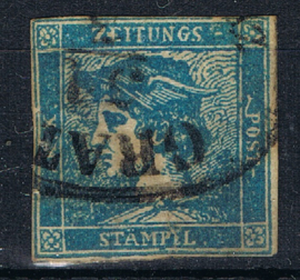 1851 ANK 6 ZEITUNGSMARKE MERKURKOPF ++ S 234