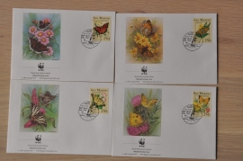 239 ++ FDC WWF WNF WERELD NATUUR FONDS ++ SAN MARINO VLINDERS BUTTERFLIES