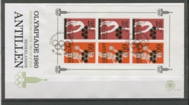 ANTILLEN 1980 FDC E133A OLYMPISCHE SPELEN