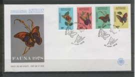 ANTILLEN 1978 FDC E112 FAUNE VLINDERS