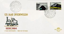 NEDERLAND 1964 FDC E65 OPEN KLEP ++ VOORBEELD SCAN