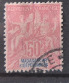 P 250 ++ MADAGASCAR 1896 CANCELLED USED