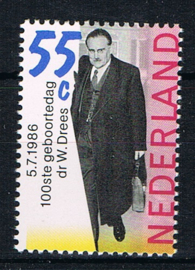 NEDERLAND 1986 NVPH 1358 ++ WILLEM DREES POLITIEK