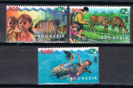 INDONESIË 2001 ZBL 2185/2187 MILIEU