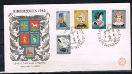 NEDERLAND 1960 FDC E46 OPEN KLEP VERWIJDERD ADRES