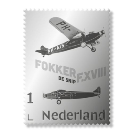2024 NEDERLAND FOKKER F-XVII DE SNIP ZILVEREN ZEGEL