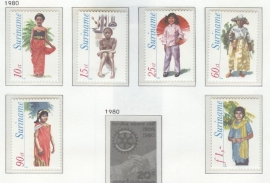 REP. SURINAME 1980 ZBL SERIE 192 KLEDERDRACHTEN