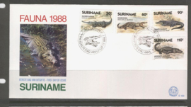 REP. SURINAME ZBL FDC E120 KROKODILLEN
