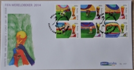 ARUBA 2014 FDC E 197 VOETBAL