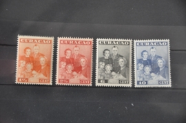 CURAÇAO 1943 NVPH 164-167 PLAK(REST) ++ R 114