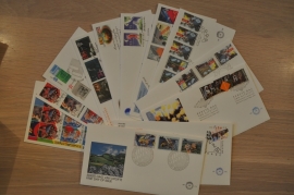 FDC JAARGANG 1991 COMPLEET BLANCO OPEN KLEP.