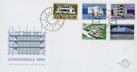 NEDERLAND 1969 FDC E95 OPEN KLEP ++ VOORBEELD SCAN