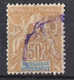 P 250 ++ MADAGASCAR 1896 CANCELLED USED