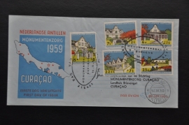 ANTILLEN 1958 FDC E10 GESLOTEN