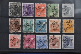 1938 MCHL 166-181 ZONDER 179 BEZIRK 36 POSTFRIS ++ M 050