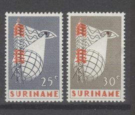 SURINAME POSTFRIS NVPH 460-61 TELEVISIE