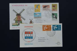 FDC JAARGANG 1961 COMPLEET GEBRUIKT. CAT 41€