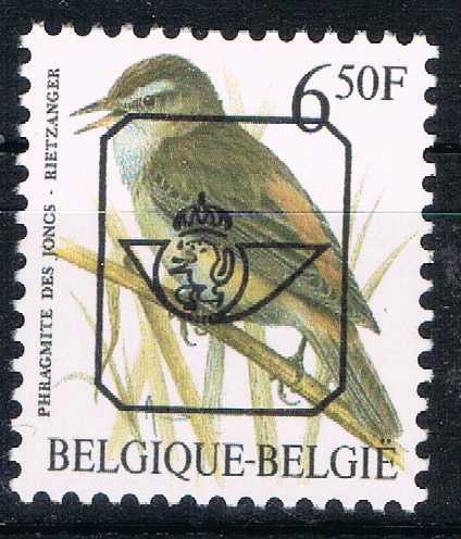 VOGELS Type " Buzin " Voorafgestempeld. Gom P8 Fluor (OBP) ++ D(B) 215