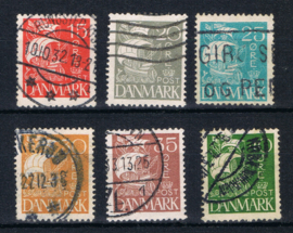 1927 Michel 168-173 gestempeld ++ F 314