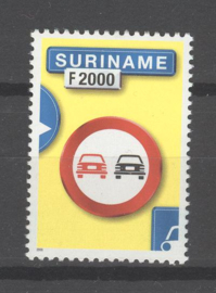 REP. SURINAME 2000 ZBL SERIE 1073 VERKEERSBORD