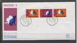 REP. SURINAME ZBL FDC E027A KATTEN CATS