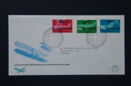 NEDERLAND 1968 FDC 92 GETYPT OPEN KLEP ++ VOORBEELD SCAN