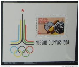 MALEDIVEN 1980 MCHL BLOK 66 OLYMPISCHE SPELEN  ++ M3 012