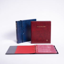 POPULAIR de Luxe  Gewatteerd Album incl. Cassette, met goudopdruk, incl. 5 muntbladen en rode schutbladen