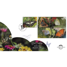 NEDERLAND NVPH FDC E 893 AB ST EUSTATIUS VLINDERS