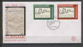 REP. SURINAME ZBL FDC E008 USA VERENIGDE STATEN