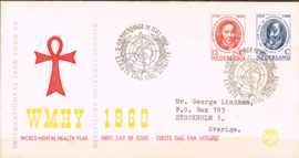 NEDERLAND 1960 FDC E44 GESLOTEN KLEP